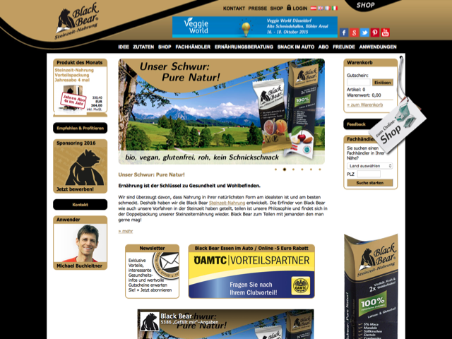 Black Bear Steinzeit-Nahrung Screenshot