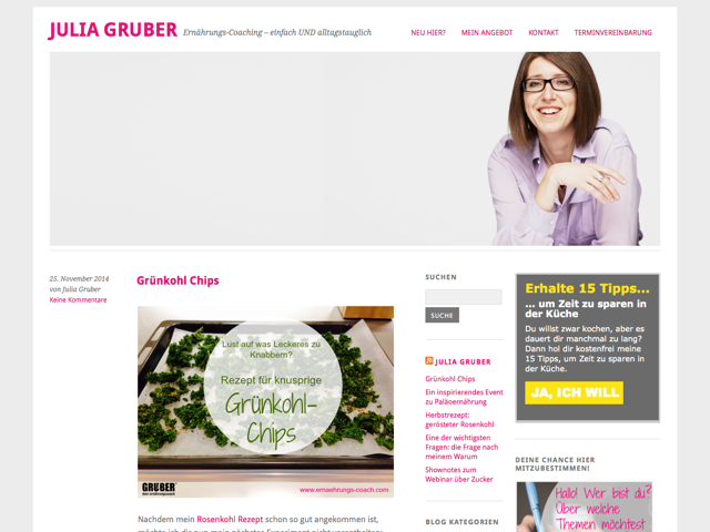 Julia Gruber Ernährungs-Coaching – einfach und alltagstauglich Screenshot