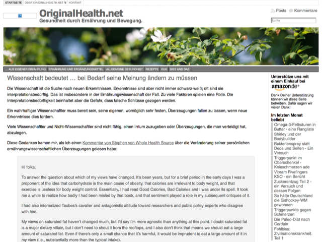OriginalHealth.net Screenshot